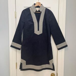 STS Sail to Sable Stretch Blue Denim shift Dress Size Small